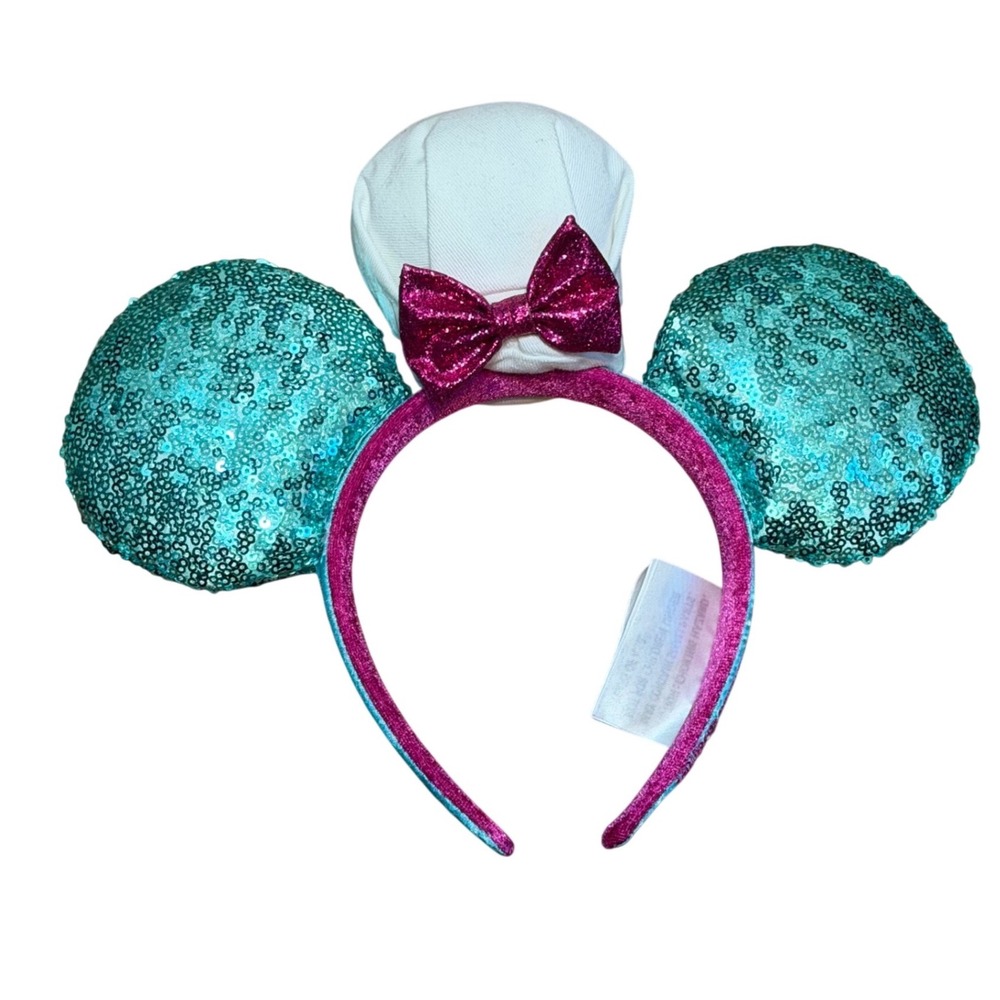 Disney 2020 DCA Food & Wine Festival Chef Hat Aqua Minnie Mickey Ears Headband